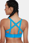 Zelocity Quick Dry Sports Bra With Removable Padding - Methyl Blue — thumbnail 2